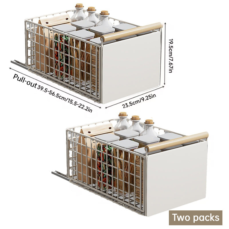 New Kitchen Pull-Out Cabinet Organizer, Sliding Rail Drawer for Spice and Bottle Storage