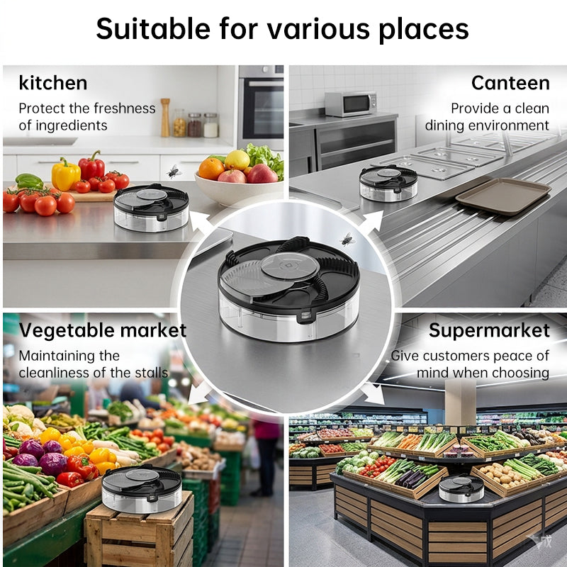 2025 Automatic Fly Trap for Home Kitchen - Removable Insect Pest Catcher