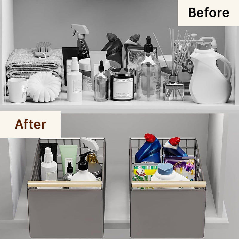 New Kitchen Pull-Out Cabinet Organizer, Sliding Rail Drawer for Spice and Bottle Storage